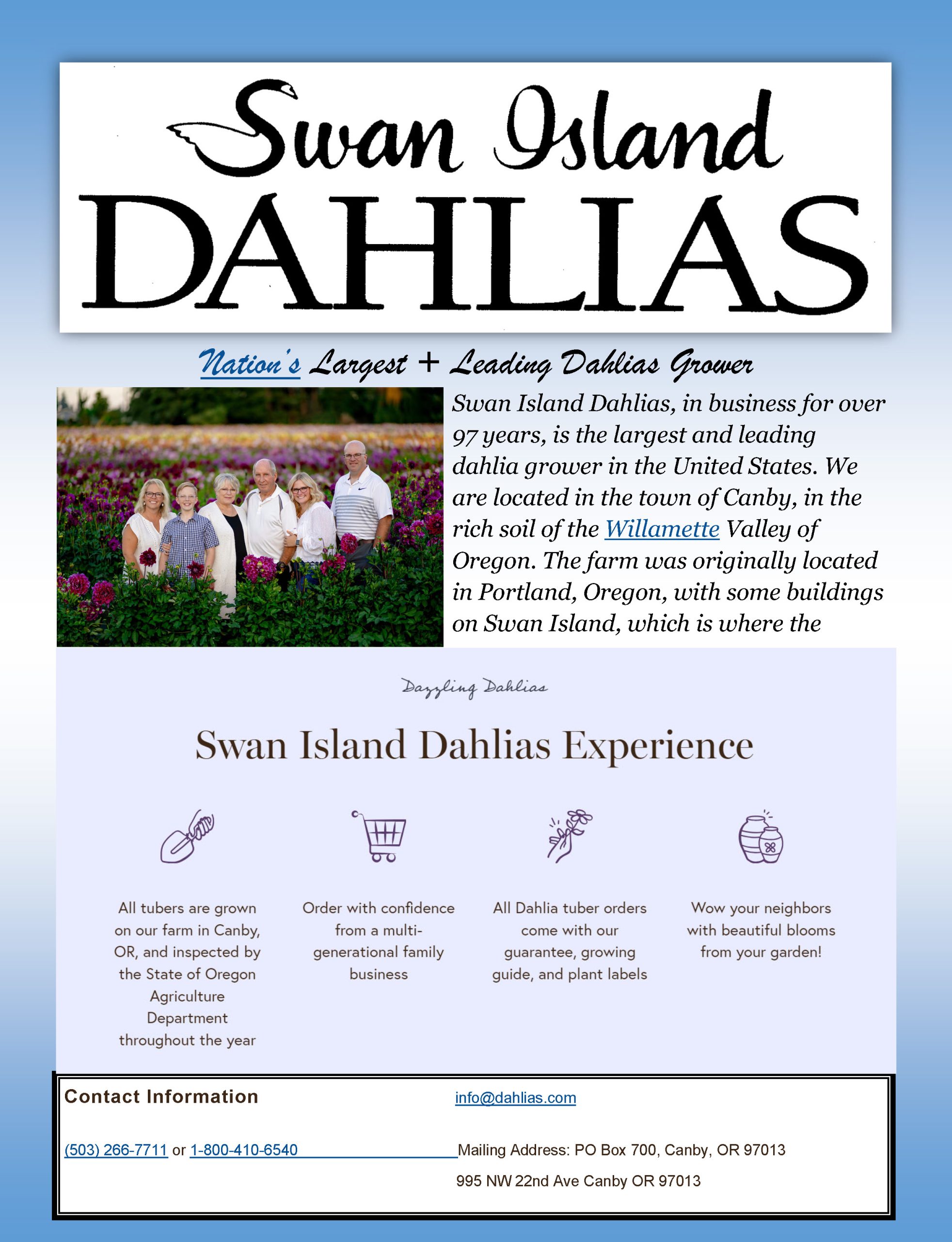 2024 Swan Island Dahlia's Ad-Full Page